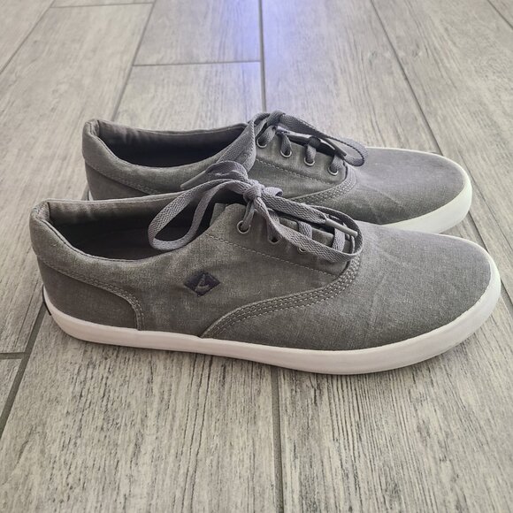 Sperry Top-Sider men's grey boat shoes fashion sneakers size 8 M - Picture 4 of 10